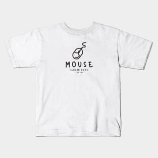 Mouse Icon Vintage Simple Line Art Kids T-Shirt